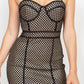 Sleeveless Sparkle Honeycomb Bodycon Dress