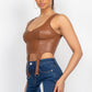 D-ring Sweetheart Bustier Leather Top