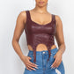 D-ring Sweetheart Bustier Leather Top