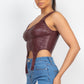 D-ring Sweetheart Bustier Leather Top