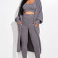 Cozy Knit Tank Top, Pants And Duster 3 Piece Set
