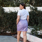 Plus Lavender Faux Leather High Waist Mini Skirt