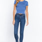 Short Slv Crew Neck Rib Crop Top