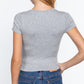 Short Slv Crew Neck Rib Crop Top