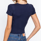 Short Slv Crew Neck Rib Crop Top