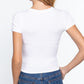 Short Slv Crew Neck Rib Crop Top