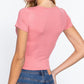 Short Slv Crew Neck Rib Crop Top