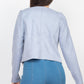 Cropped Zip-up Moto Suede Jacket