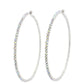Classic Rhinestone Metal Hoop Earring