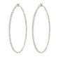 Classic Rhinestone Metal Hoop Earring