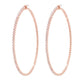 Classic Rhinestone Metal Hoop Earring