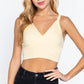 V-neck Sweater Knit Crop Cami Top
