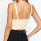 V-neck Sweater Knit Crop Cami Top