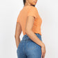 Short-sleeve V-neck Crop Top
