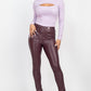 Button-detailed Skinny Pants