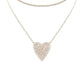 Rhinestone Heart Choker And Necklace Set