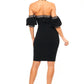 Off shoulder studded band detailed fashion dress