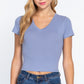 Short Sleeve V-neck Crop Top