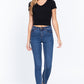 Short Sleeve V-neck Crop Top