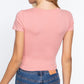 Short Sleeve V-neck Crop Top