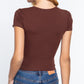Short Sleeve V-neck Crop Top