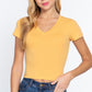 Short Sleeve V-neck Crop Top