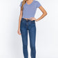 Short Sleeve V-neck Crop Top