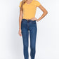Short Sleeve V-neck Crop Top