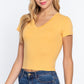 Short Sleeve V-neck Crop Top