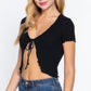 Short Slv Variegated Rib Cardigan