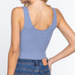 Slvless Henley Rib Knit Bodysuit