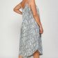 Plus Size Snakeskin Cropped Wide Leg Jumpsuit