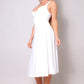 Sleeveless Twist Front A Line Midi Dress