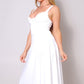Sleeveless Twist Front A Line Midi Dress