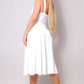Sleeveless Twist Front A Line Midi Dress