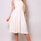 Sleeveless Back Cutout Linen Midi Dress
