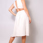 Sleeveless Back Cutout Linen Midi Dress