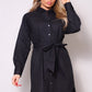 Long Sleeve Poplin Shirt Dress