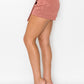 Button-accented Asymmetrical Mini Skort