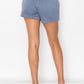 Button-accented Asymmetrical Mini Skort