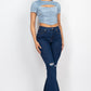 Front Cutout Ruching Top