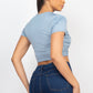 Front Cutout Ruching Top