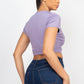 Front Cutout Ruching Top
