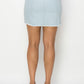 Button Frayed Denim Mini Skirt