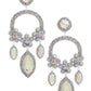 Marquise Flower Rhinestone Dangle Earring