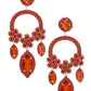 Marquise Flower Rhinestone Dangle Earring