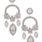 Marquise Flower Rhinestone Dangle Earring