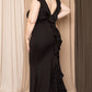 Ruffle Drapped Tail Plus Size Maxi Dress