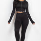 Lettuce Edge Crop Top & Leggings Set