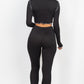 Lettuce Edge Crop Top & Leggings Set